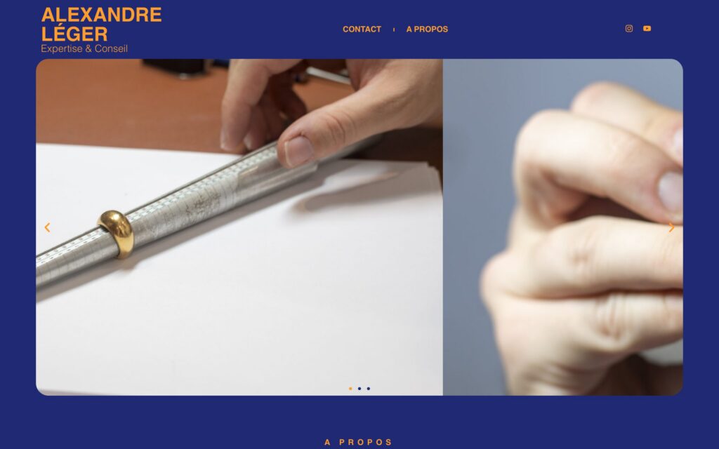 Site Alexandre Léger — page d’accueil