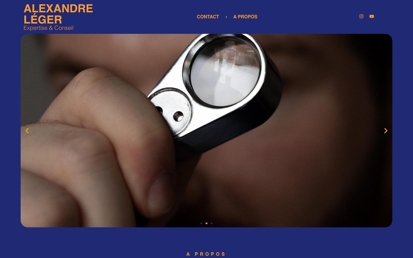 Site Alexandre Léger — page d’accueil