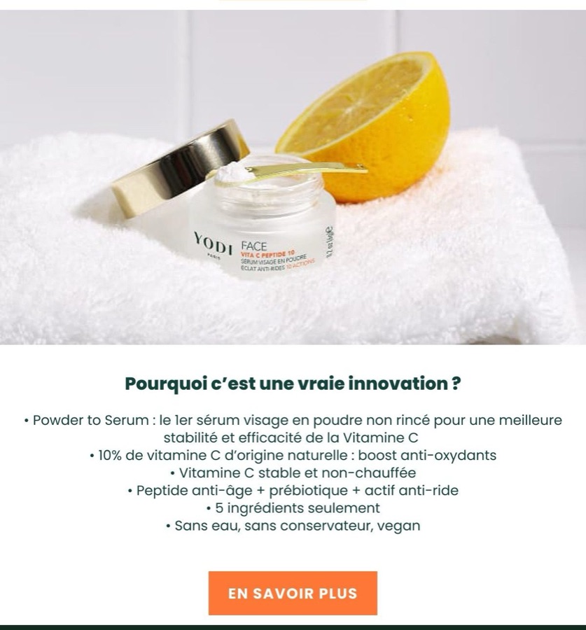 Bloc de newsletter Yodi — produit et bénéfices